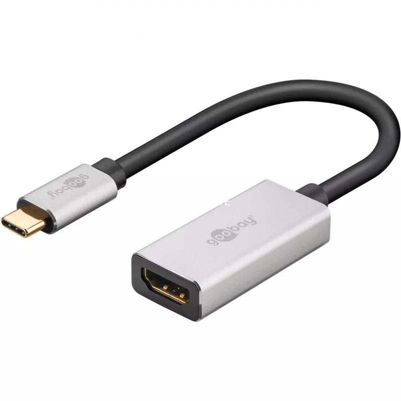 Wentronic 60194 Video kabeļa adapteris 0,15 m USB Type-C HDMI Melns - Sudrabs (60194)