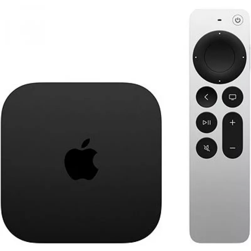 Apple TV 4K Melns, Silver 4K Ultra HD 128 GB Wi-Fi Ethernet LAN