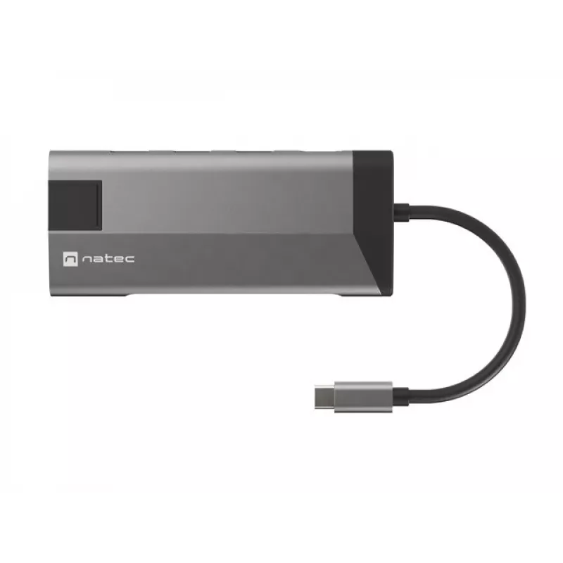 NATEC Fowler Plus USB Type-C Melns pelēka MicroSD SD Hub