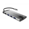 NATEC Fowler Plus USB Type-C Melns pelēka MicroSD SD Hub