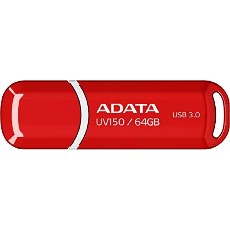USB zibatmiņa ADATA DashDrive UV150 64 GB, USB Type-A 3.2 Gen 1, sarkana, vāciņa dizains