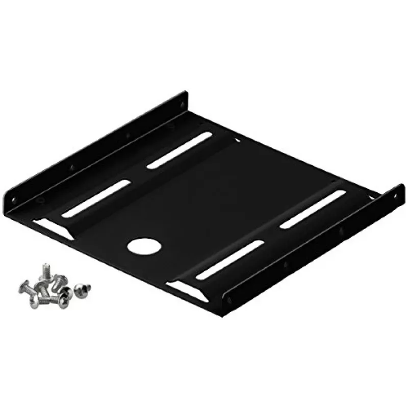 Wentronic Goobay Festplatten-Einbaurahmen 2.5 auf 3.5, Schwarz - geeignet für den Einbau einer 2.5 Festplatte in einen 3.5 Gehäuseschacht (93990)