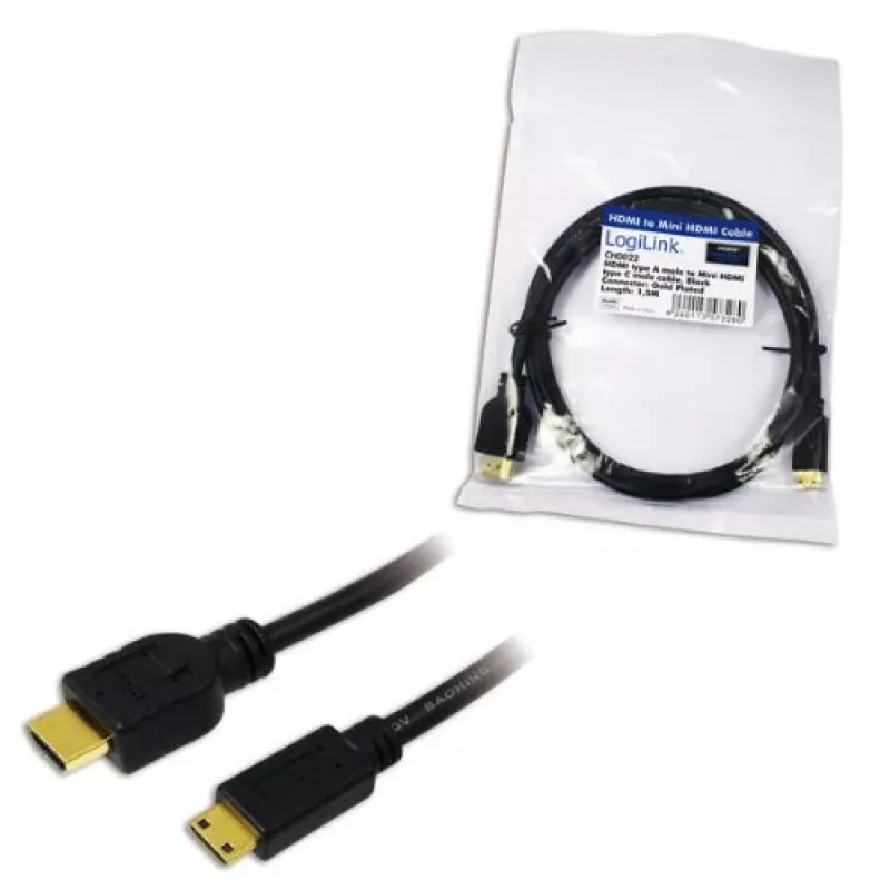 LogiLink CH0022 HDMI kabelis 1,5 m HDMI Type A (standarta) HDMI Type C (M
