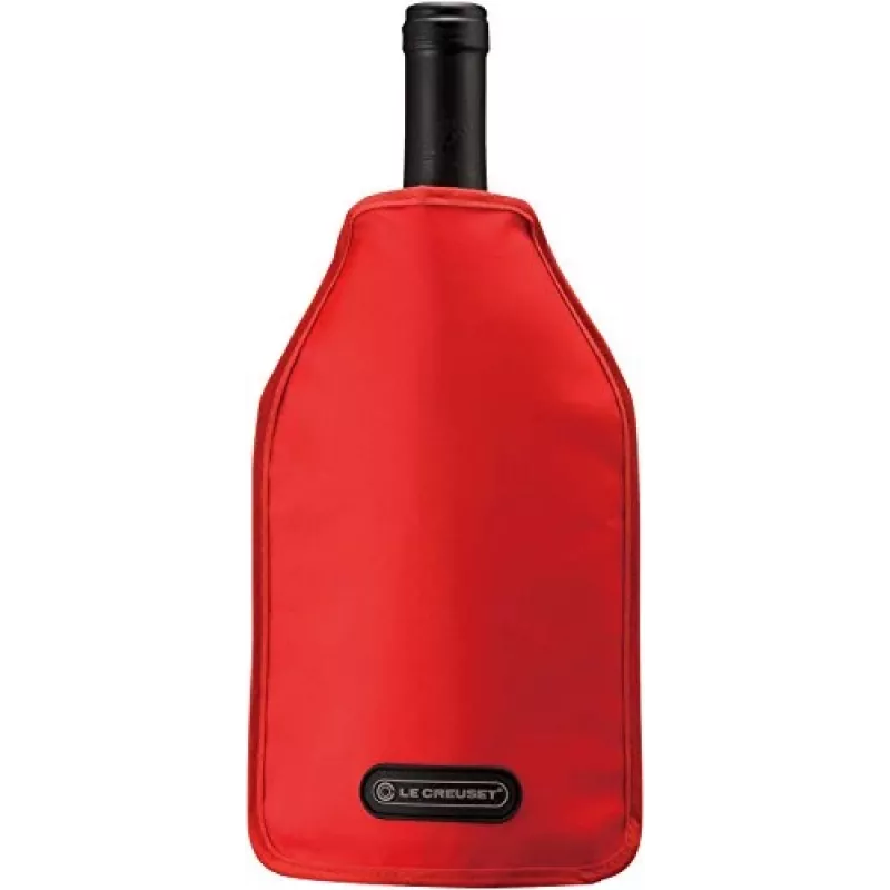 Le Creuset vīna pudeļu dzesēšanas uzmava — sarkana