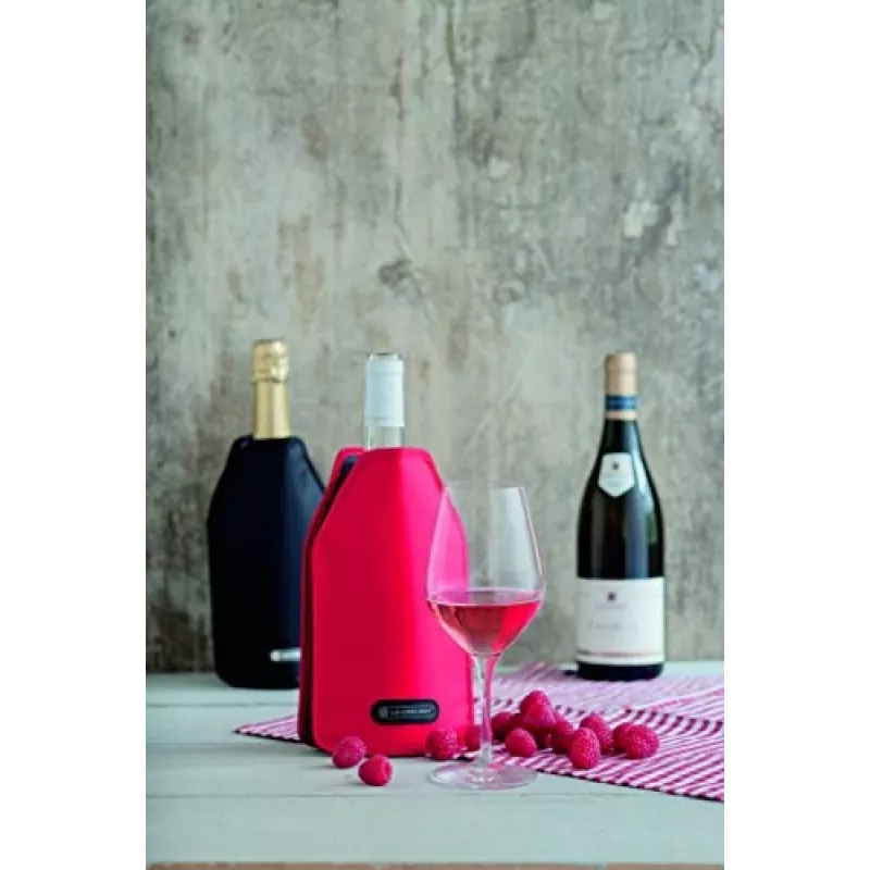 Le Creuset vīna pudeļu dzesēšanas uzmava — sarkana