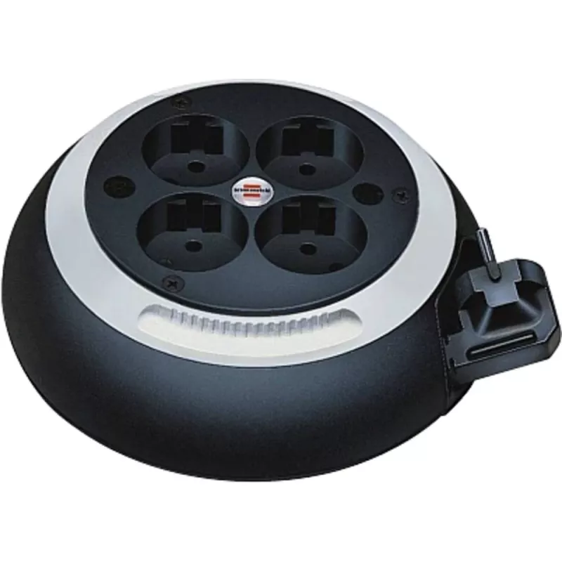 Comfort-Line Mini-kabeļu spole CL-S 4-vietīga (melna/balta, 3 metri)