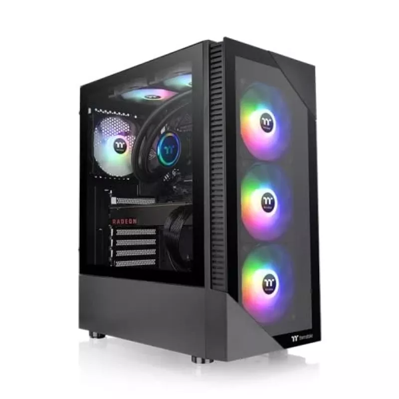 PC korpuss Thermaltake View 200 TG ARGB Midi Tower Melns