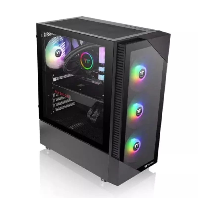 PC korpuss Thermaltake View 200 TG ARGB Midi Tower Melns