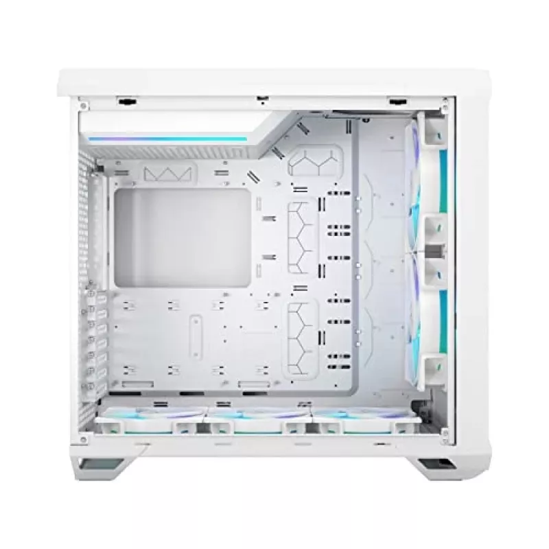 PC korpuss Fractal Design Torrent White — atbalsta ATX, EATX, microATX, ITX; 2x180 mm priekšējie ventilatori; 2.5 collu/3.5 collu sloti