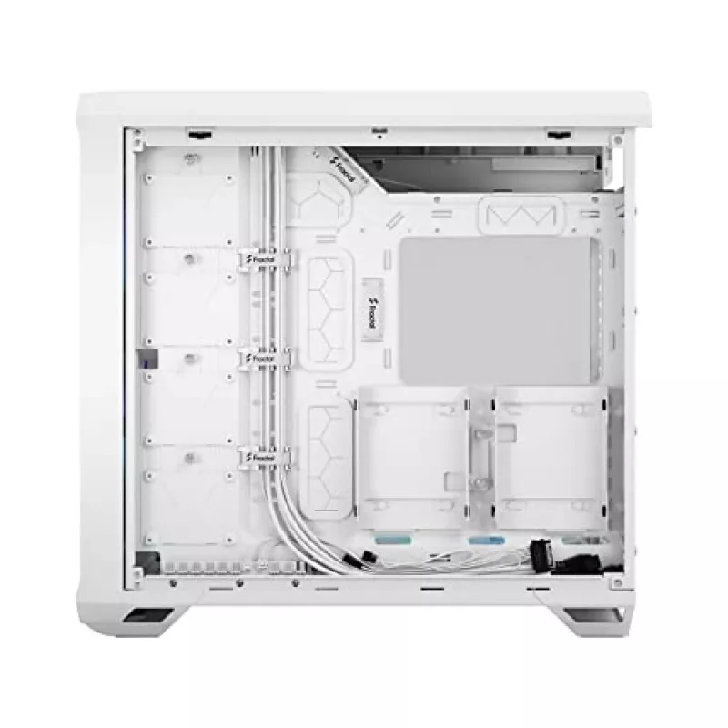 PC korpuss Fractal Design Torrent White — atbalsta ATX, EATX, microATX, ITX; 2x180 mm priekšējie ventilatori; 2.5 collu/3.5 collu sloti