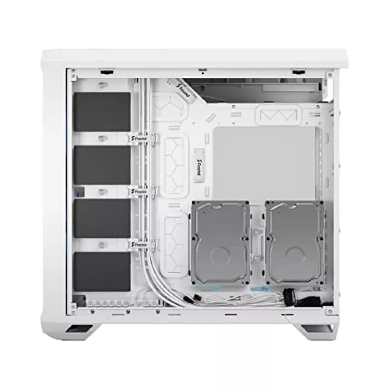 PC korpuss Fractal Design Torrent White — atbalsta ATX, EATX, microATX, ITX; 2x180 mm priekšējie ventilatori; 2.5 collu/3.5 collu sloti