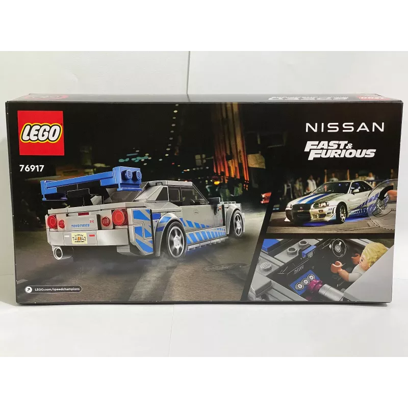 LEGO 76917 Speed Champions 2 Fast 2 Furious Nissan Skyline GT-R (R34) Auto rotaļlieta