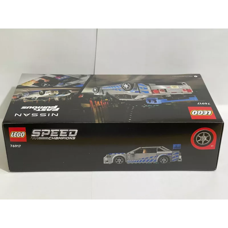 LEGO 76917 Speed Champions 2 Fast 2 Furious Nissan Skyline GT-R (R34) Auto rotaļlieta