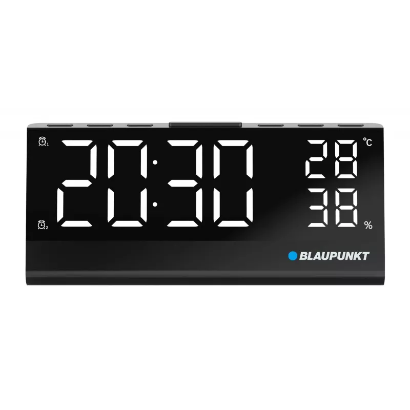 Modinātājpulkstenis CR10ALU FM PLL ar iebūvētu temperatūras un mitruma sensoru