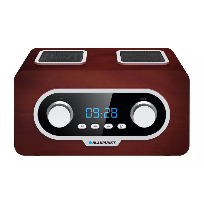 Pārnēsājams radio BLAUPUNKT PP5.2BR — FM pārnēsājams radio, 60 iepriekšējie iestatījumi, USB/MP3, AUX, uzlādējama baterija 1000 mAh, 3 W RMS, bronzas krāsa