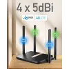 Cudy LT500D bezvadu maršrutētājs Fast Ethernet divjoslu (2.4 GHz / 5 GHz) 4G melns