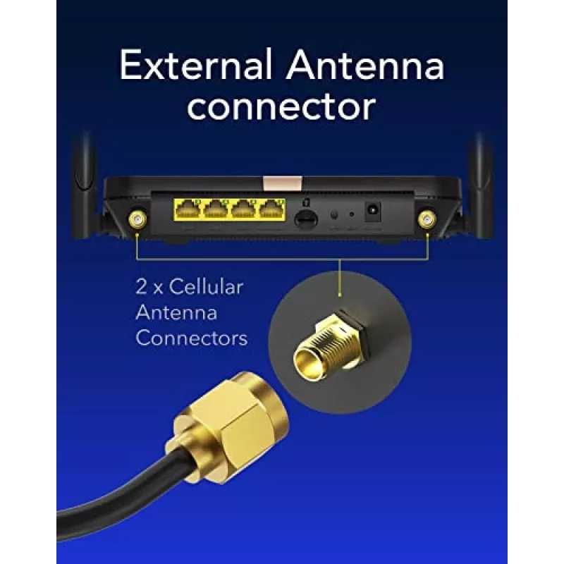 Cudy LT500D bezvadu maršrutētājs Fast Ethernet divjoslu (2.4 GHz / 5 GHz) 4G melns