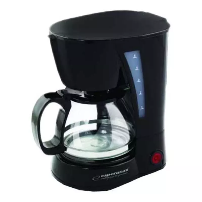 Pilienveida kafijas automāts ESPERANZA EKC006, 0,6 L ūdens tvertne, 650 W, melns, novietojams uz galda