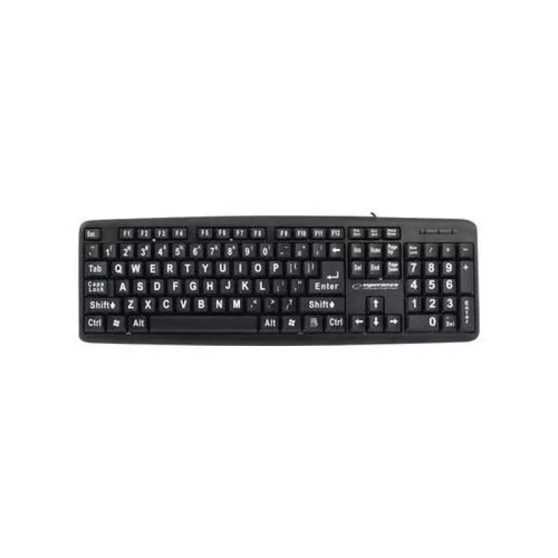 Esperanza EK129 tastatūra USB QWERTY UK English Black
