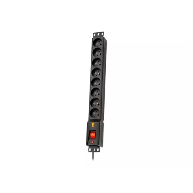 Pārsprieguma aizsardzības pagarinātājs LXARM810, 8x 230V, 5m, melns