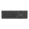 NATEC KEYBOARD TROUT SLIM USB, US IZKĀRTOJUMS, MELNS