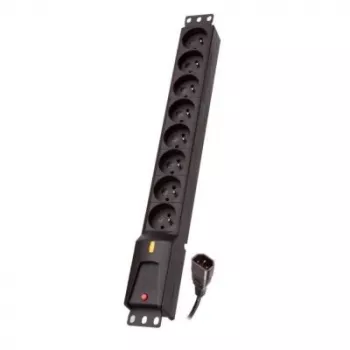 Strāvas sadalītājs lestar LZRM 810 BW ar IEC 320 savienotāju, 5,0 m kabelis
