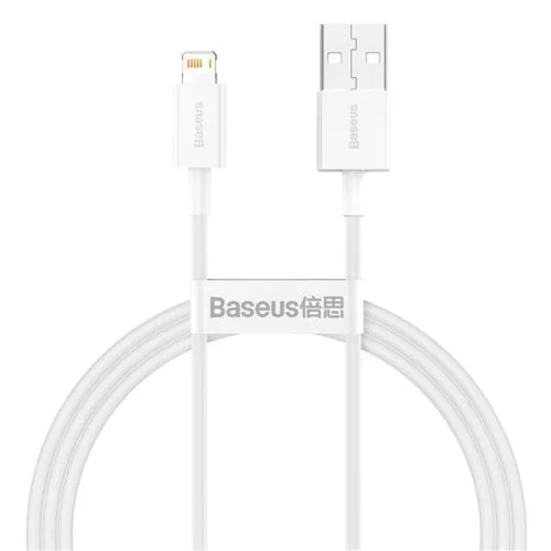 Baseus CALYS-A02 mobilā tālruņa kabelis Balts 1 m USB A Lightning