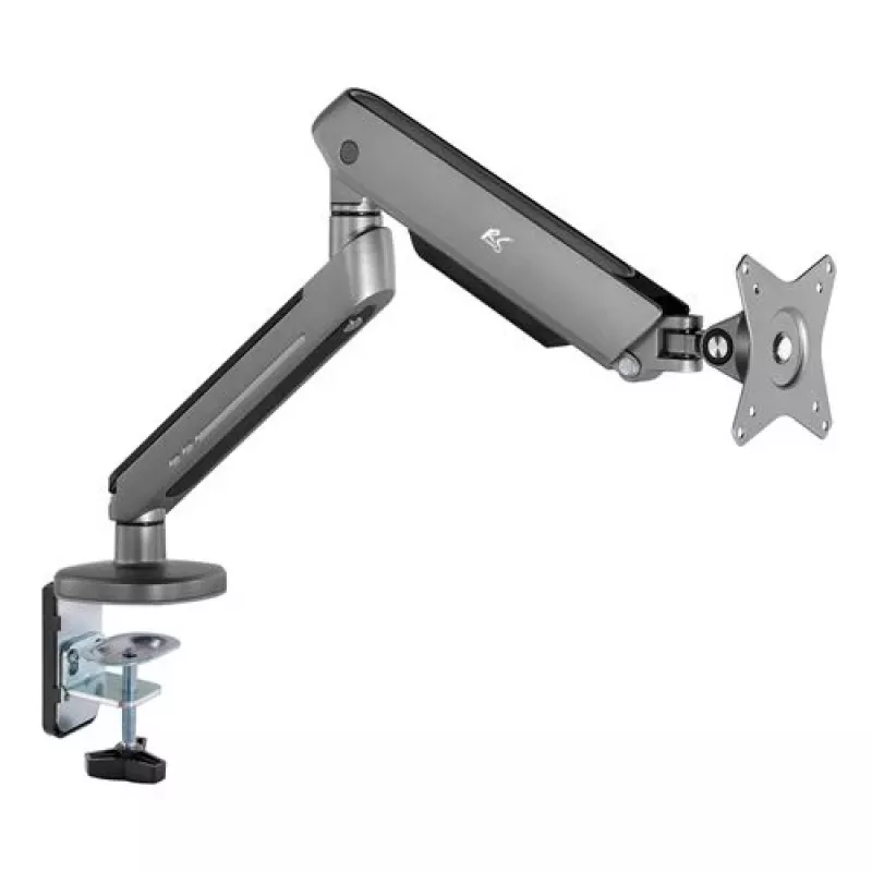 NanoRS Gaming Monitor Mount 17-32 ar RGB LED apgaismojumu, galda stiprinājums, augstuma regulēšana, pagriešana, slīpums, maks. 9 kg, VESA 75x75 / 100x100