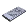SSD korpuss Unitek S1206A diviem M.2 NVMe PCIe Gen3 x4 diskdziņiem, USB 3.2 Gen 2 (10 Gbit/s), alumīnija, USB-C, komplektā barošanas avots