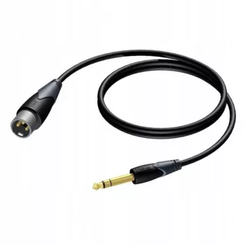 Audio kabelis Procab XLR vīrišķais uz 6,3 mm (1/4 collas) ligzdas vīrišķo, stereo, 3 m