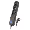 Lestar 5+ Lf-530wa, pārsprieguma aizsargs, 1,5 m, Melns Lf-530wa 5+ 3l G-a K. Cz 1,5m