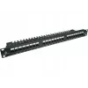 Plākšņu panelis Alantec PK001 24 portu UTP Cat.6 1U 19 collu – 24x RJ45, U/UTP (UTP), melns