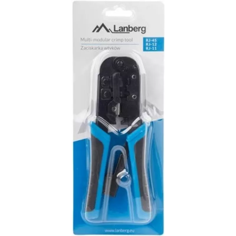 Krimperis LANBERG NT-0201 RJ-45 savienotājiem, 180 mm, 315 g, melns/zils