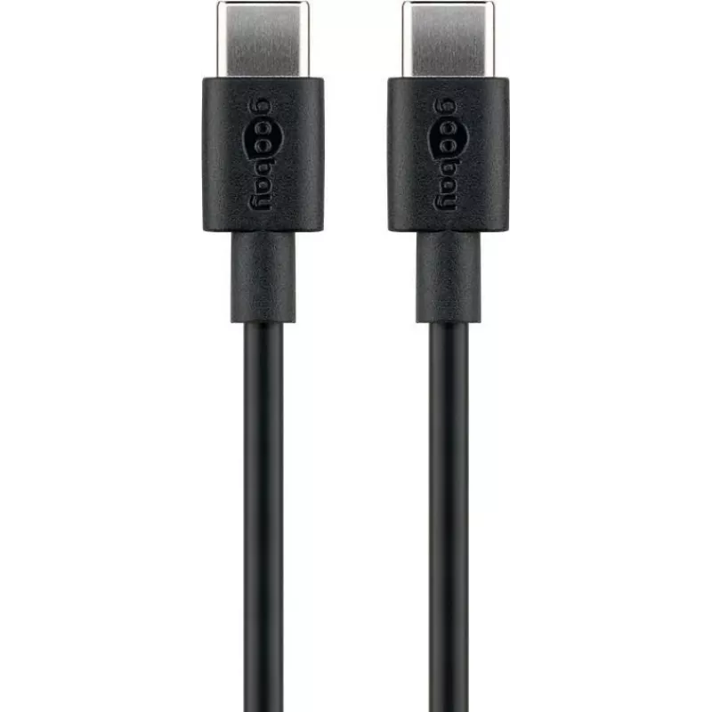 Goobay 51243 USB kabelis 2 m USB 2.0 USB C Melns (51243)