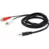 Equip 147093 audio kabelis 250 m 2 x RCA 3.5mm melns