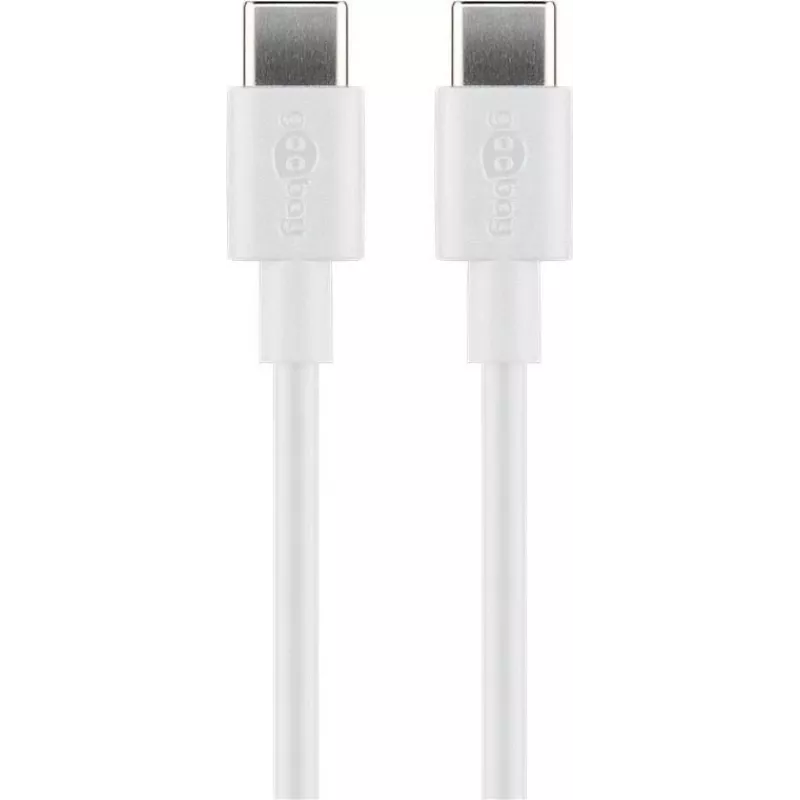 Goobay USB-C uzlādes un sinhronizācijas kabelis, 2 m, balts | Goobay