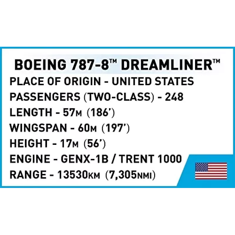 COBI Boeing 787-8™ DREAMLINER™ lidmašīna