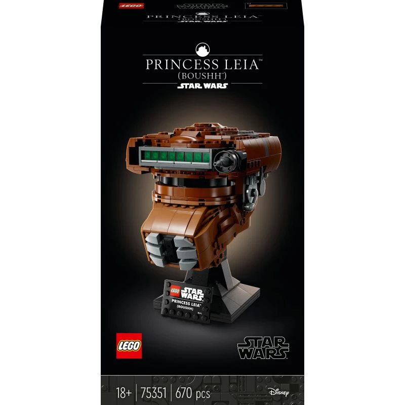 LEGO Star Wars princeses Lejas (Boushh) ķiveres komplekts pieaugušajiem 75351 (670 gab.)