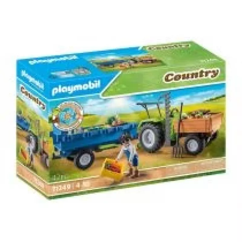 Playmobil kombaina traktors ar piekabi – lomu spēles un iztēles rotaļas vecumam no 6 līdz 9 gadiem – Fat Brain Toys