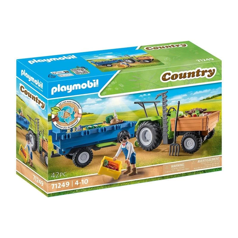 Playmobil kombaina traktors ar piekabi – lomu spēles un iztēles rotaļas vecumam no 6 līdz 9 gadiem – Fat Brain Toys