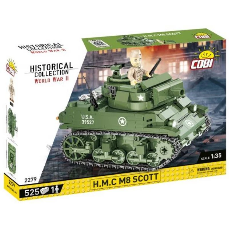 Celtniecības bloki COBI H.M.C M8 Scott 525 gab. Otrais pasaules karš