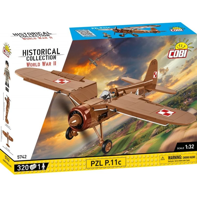 COBI PZL P.11c būvniecības komplekts, 320 gab., Otrais pasaules karš
