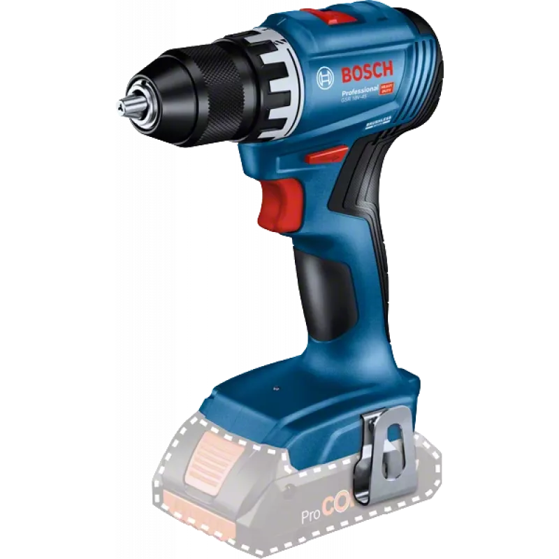 Bosch GSR 18V-45 Professional 500 apgr./min. Bezatslēgas 900 g Melns, Zils