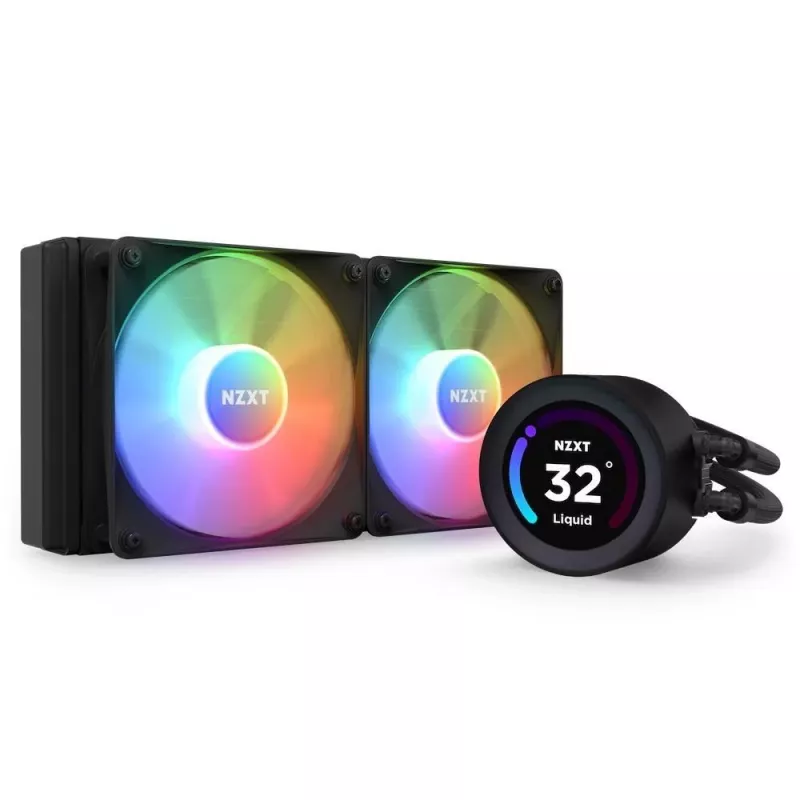 Universāls šķidruma dzesētājs NZXT Kraken Elite 240 RGB 12 cm melns