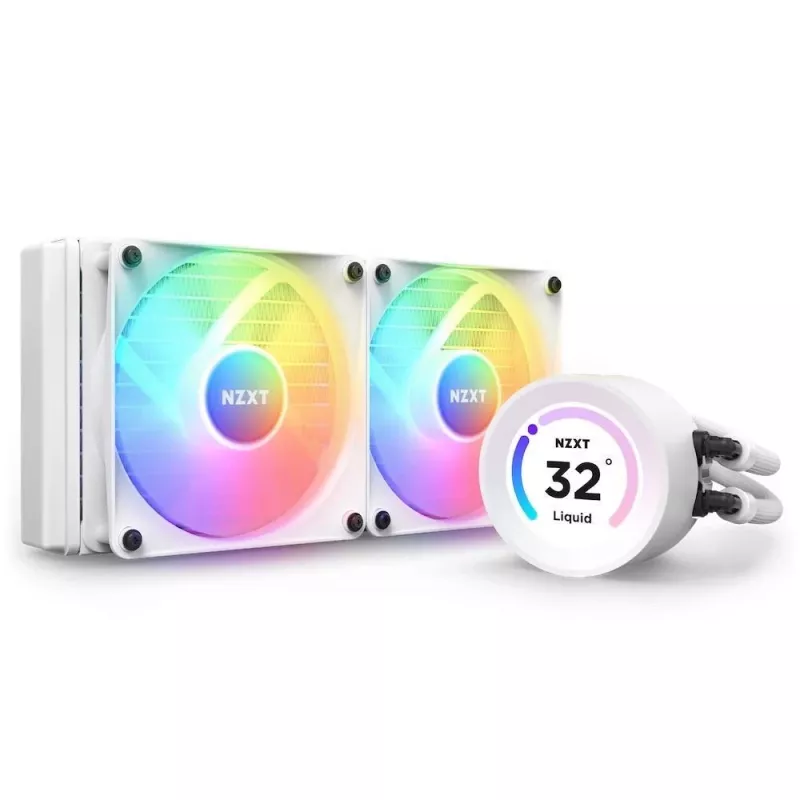 Universāls šķidruma dzesētājs NZXT Kraken Elite 240 RGB 12 cm balts