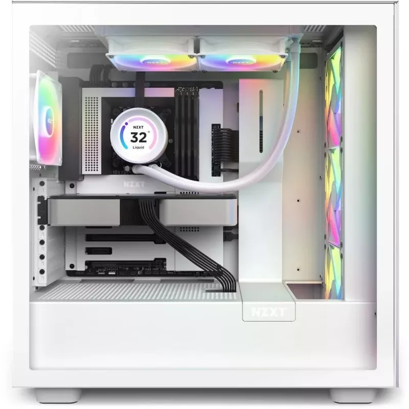 Universāls šķidruma dzesētājs NZXT Kraken Elite 240 RGB 12 cm balts