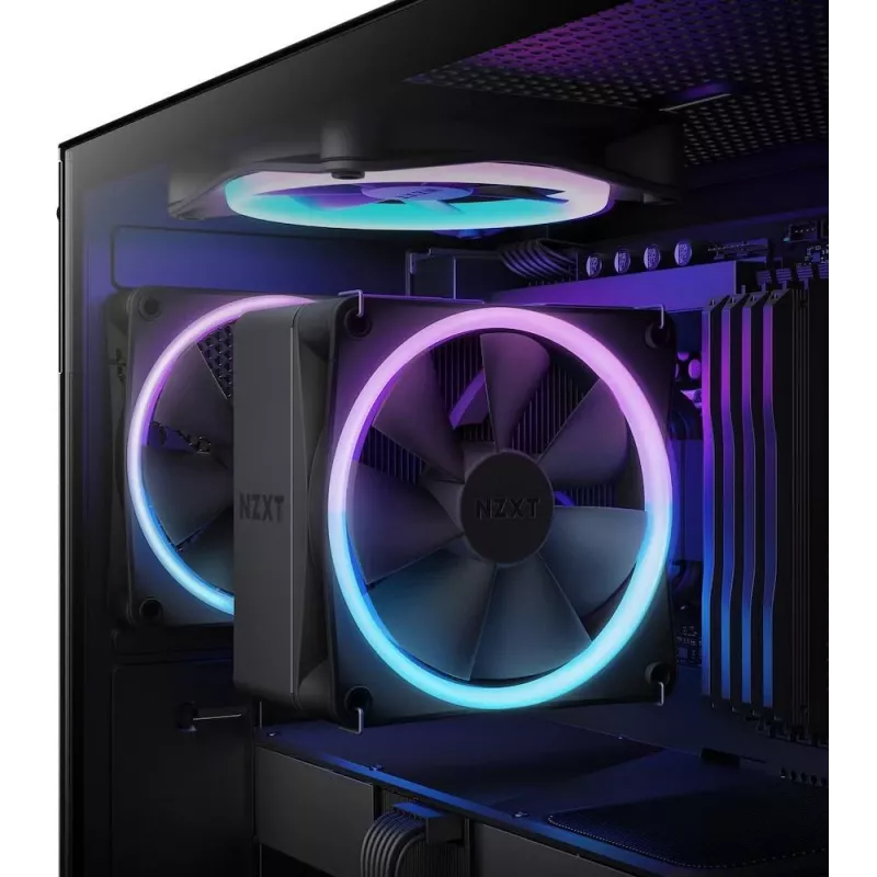 NZXT T120 RGB Procesora gaisa dzesētājs 12 cm Melns 1 gab.