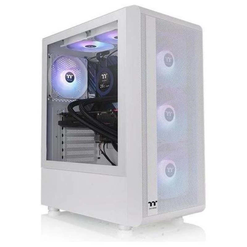 Thermaltake S200 TG rūdīta stikla ARGB Snow Edition vidējais torņa datora korpuss