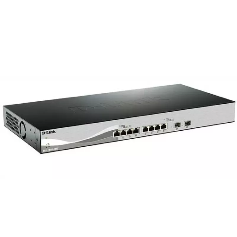 D-Link DXS-1210-10TS Pārvaldāms L2/L3 10G Ethernet (100/1000/10000) 1U Melns, Sudrabs