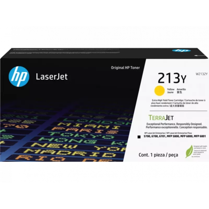 HP 213Y Extra High Yield dzeltena Oriģināls LaserJet tonera kasete
